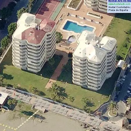 With 2 Bedrooms In With Wonderful Sea View Shared Pool Furnished Garden 50 M Apartment Torremolinos